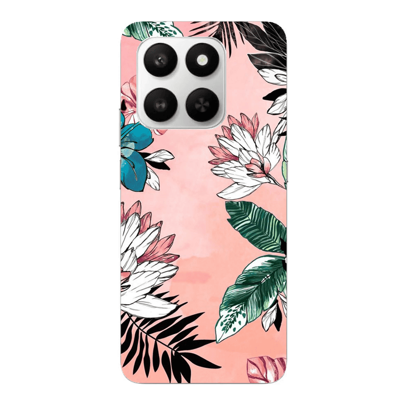 Honor Magic 400 Smart Tropical flowers Transparent Silicone TPU Θήκη